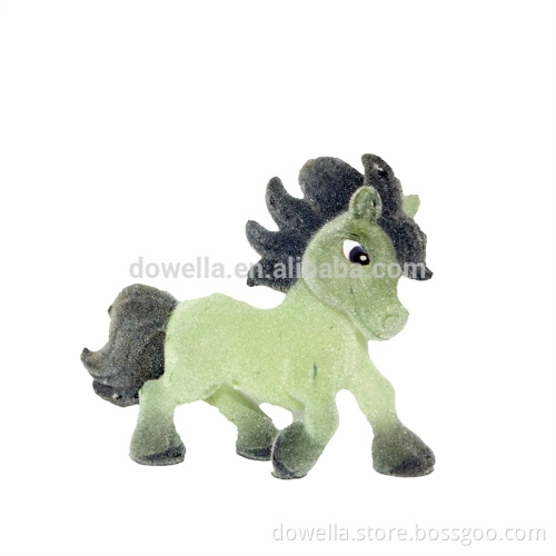 small Plastic flocking horse figure